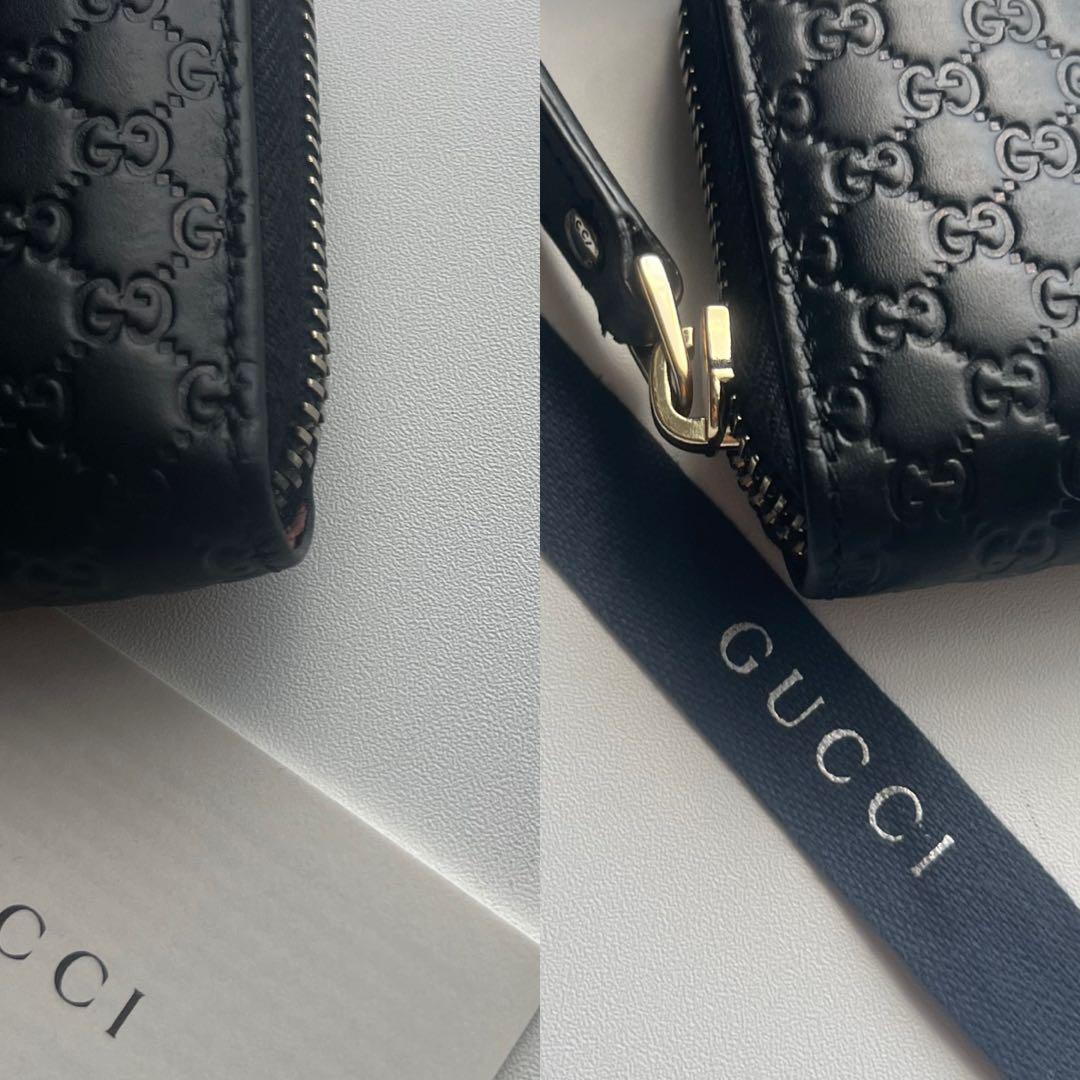 329 極上美品 GUCCI グッチ マイクロシマ 小銭入れ 財布