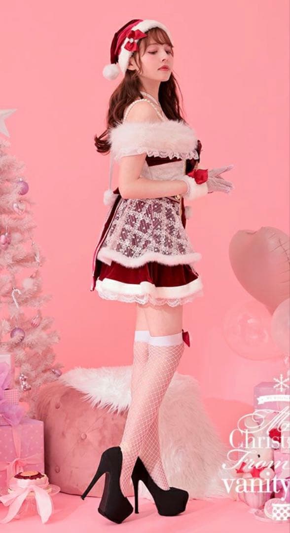 vanityME. xMalymoon レッドエレガントショールサンタ7点セット