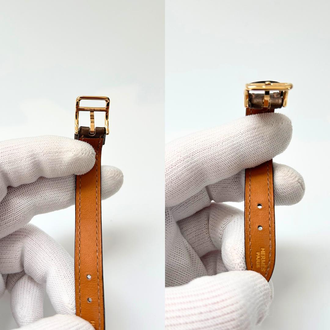 【HERMES】エルメス レザー ベルトモチーフ スカーフリング スカーフ留め