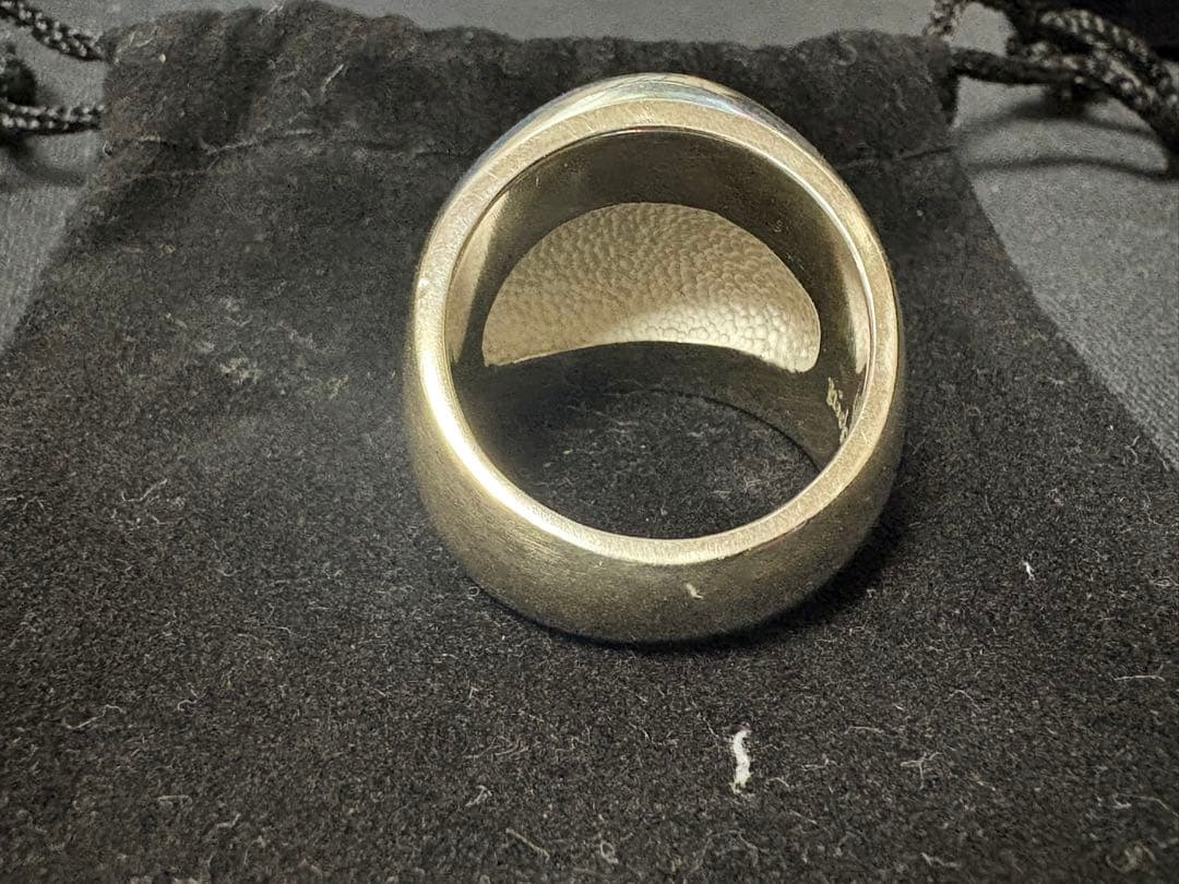 仁尾彫金『楕円の印台ゴールドサンダーリング』 22号