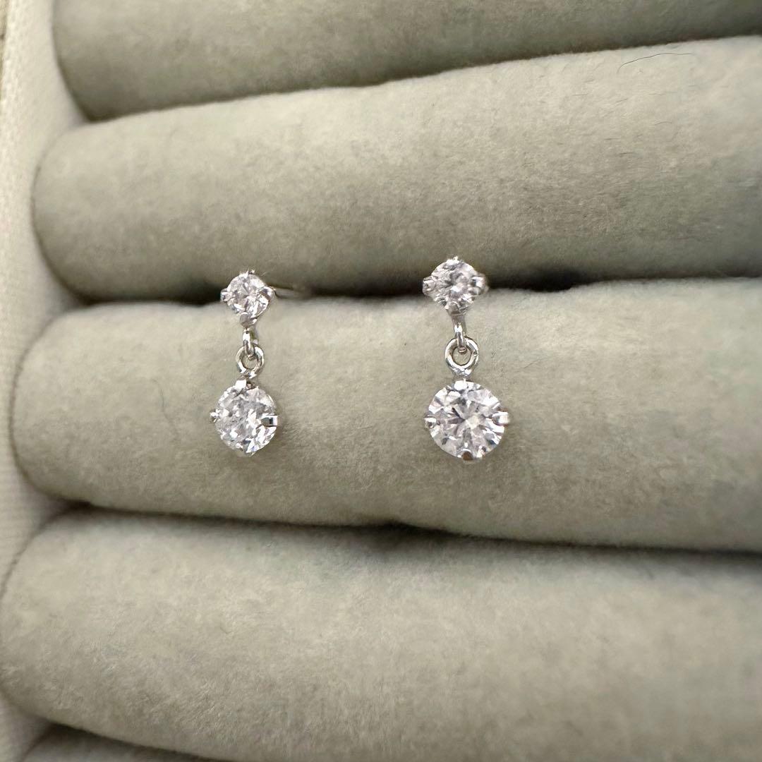 4℃ K10 ホワイトゴールドピアス