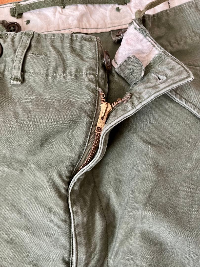 ◎50's 最初期 M51 パンツ 剥き出しスナップボタン コの字ジッパー 実物