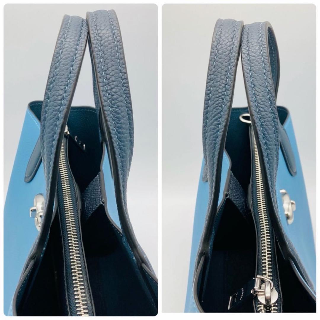 COACH ウィロウ バケット 2way ショルダー レザー ターンロック