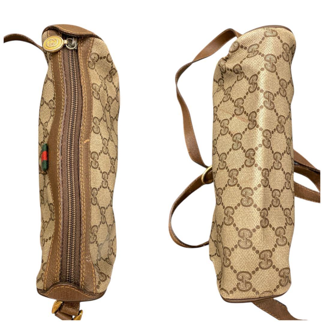【極美品】GUCCI ショルダーバッグ GG キャンバス シェリー ゴールド金具