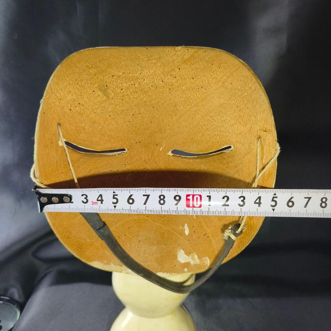 木彫りお面 時代物 手彫り 置物 旧家蔵出し コレクター放出美品 送料無料