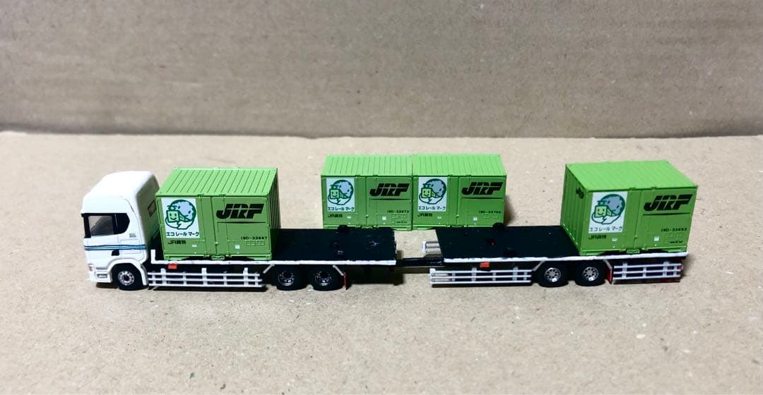 スカニアコンテナ運搬フルトレーラーJRF日本通運トミックス製コンテナ　トラック