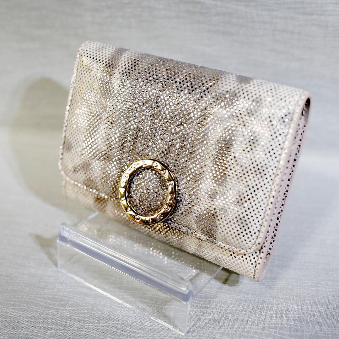 【美品 送料込み】ブルガリ カルングスキン ピンク カード ケース