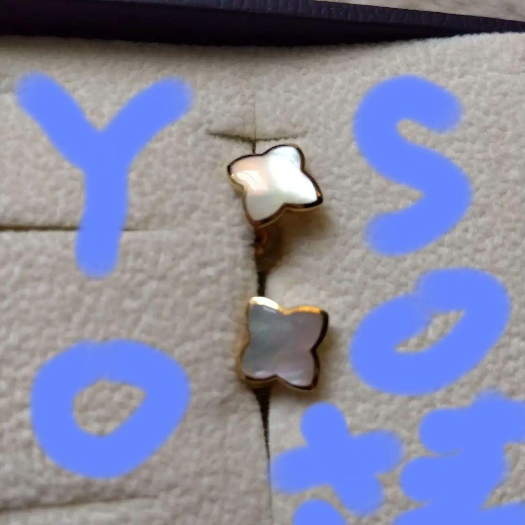 ヴァンドーム青山白蝶貝Ｋ１８ピアス