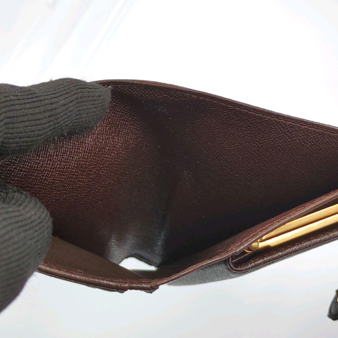 LOUISVUITTON　ルイ・ヴィトン　ダミエ 二つ折り財布　がま口タイプ