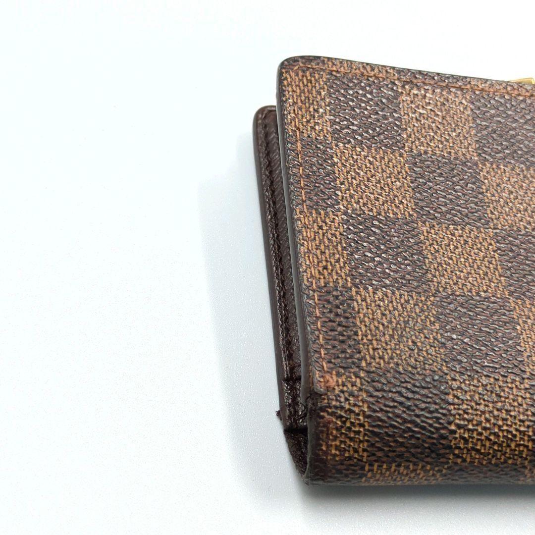 LOUISVUITTON　ルイ・ヴィトン　ダミエ 二つ折り財布　がま口タイプ
