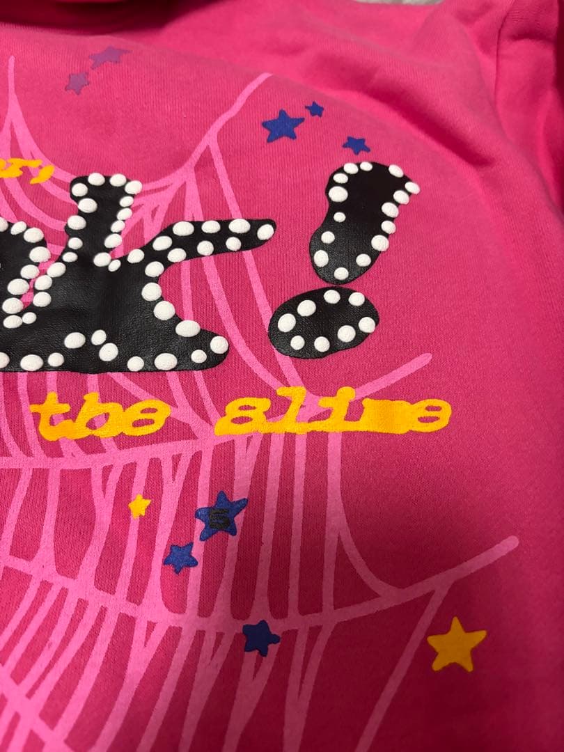 sp5der p＊nk パーカー ピンク