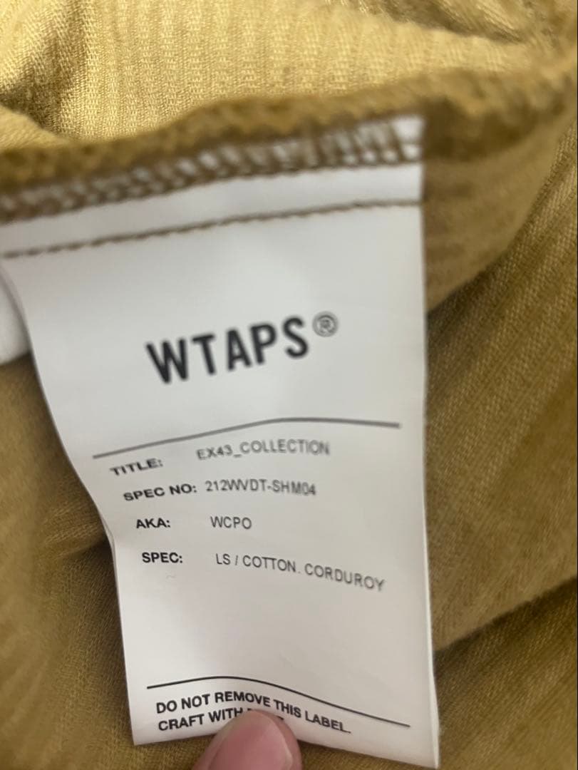 WTAPSダブルタップス 2021AW CORDUROY コーデュロイ シャツ
