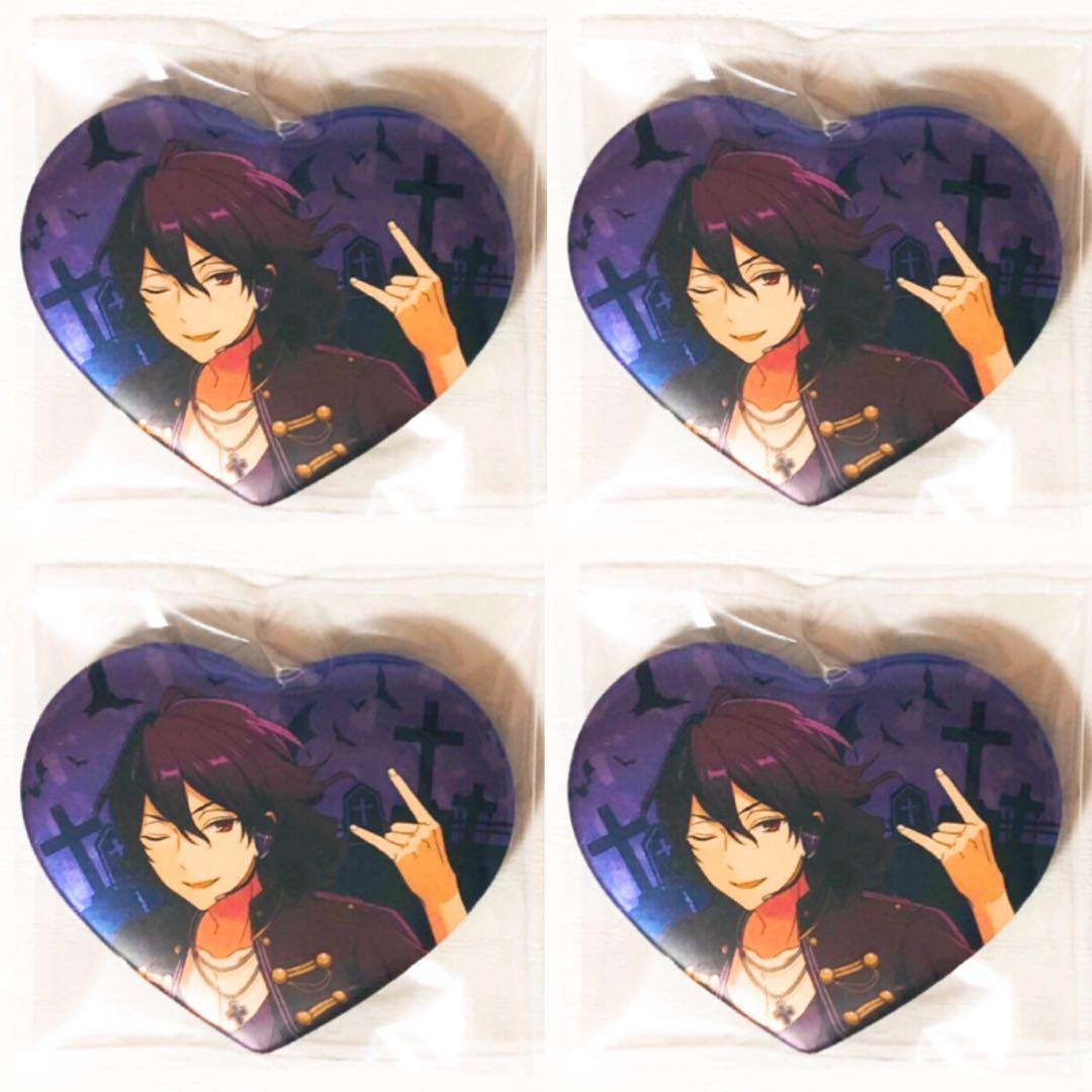 新品★あんスタ★UNDEAD【朔間零】中国★ハート缶バッジ★キャラバッジ★4点