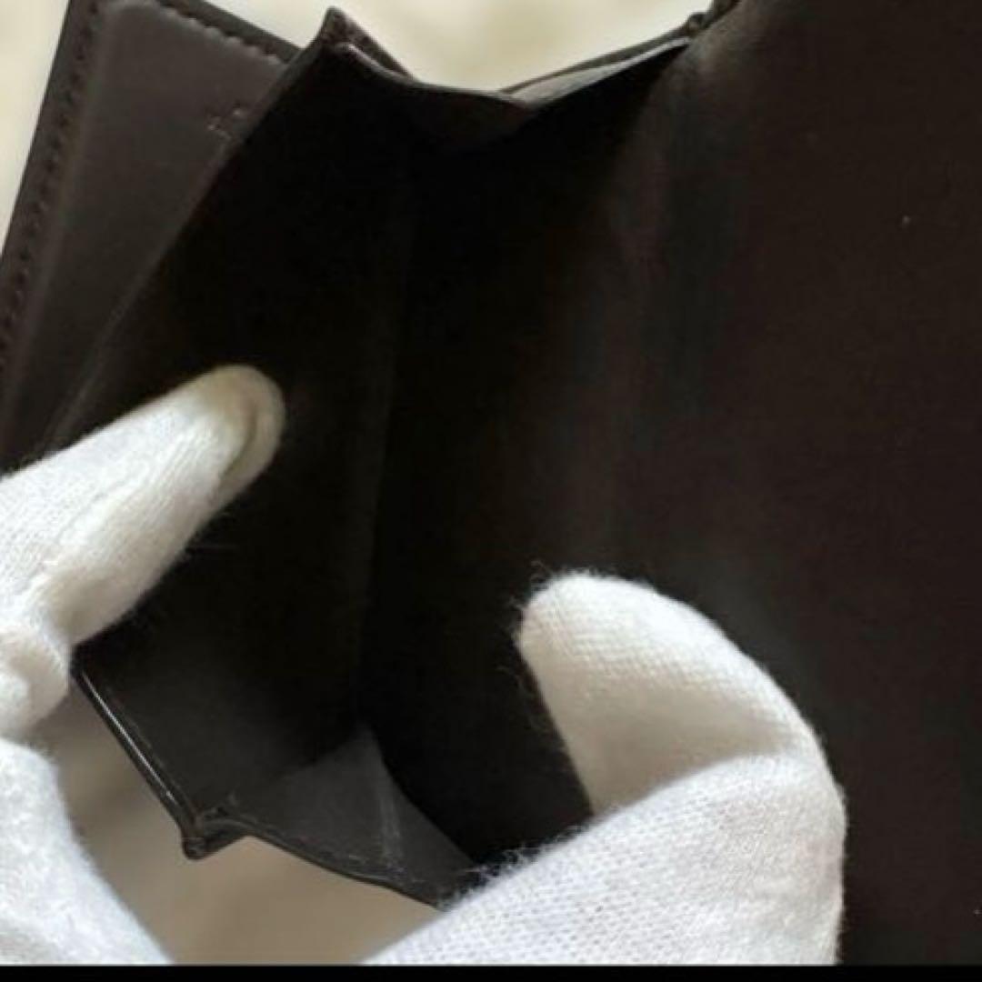 ボッテガヴェネタ　イントレチャート 三つ折りウォレット　ネイビー　ブラウン