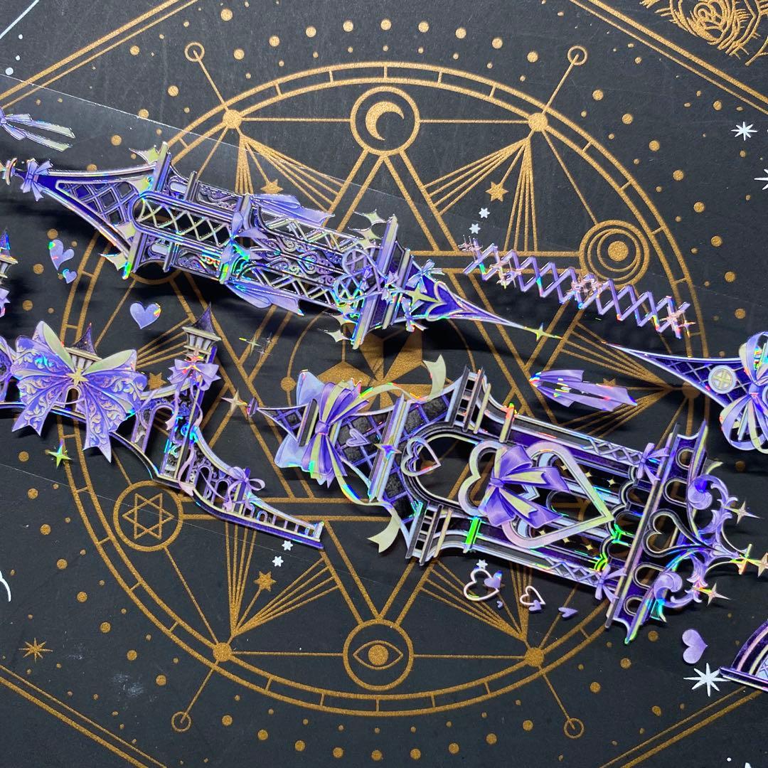 【9248】海外　マステ　中古巻　貝殻光マスキングテープ　紫　装飾系