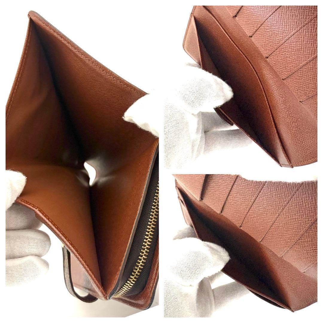 【極美品/パスケース付き】ルイヴィトン モノグラム ポルトパピエジップ 二つ折り