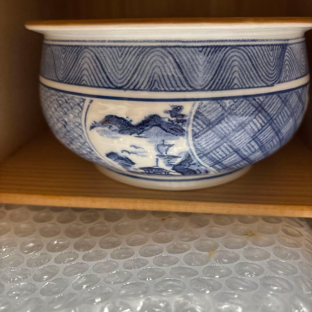 貴山造「祥瑞染付胴締皆具（しょんずいそめつけどうじめかいぐ）」茶道具一式