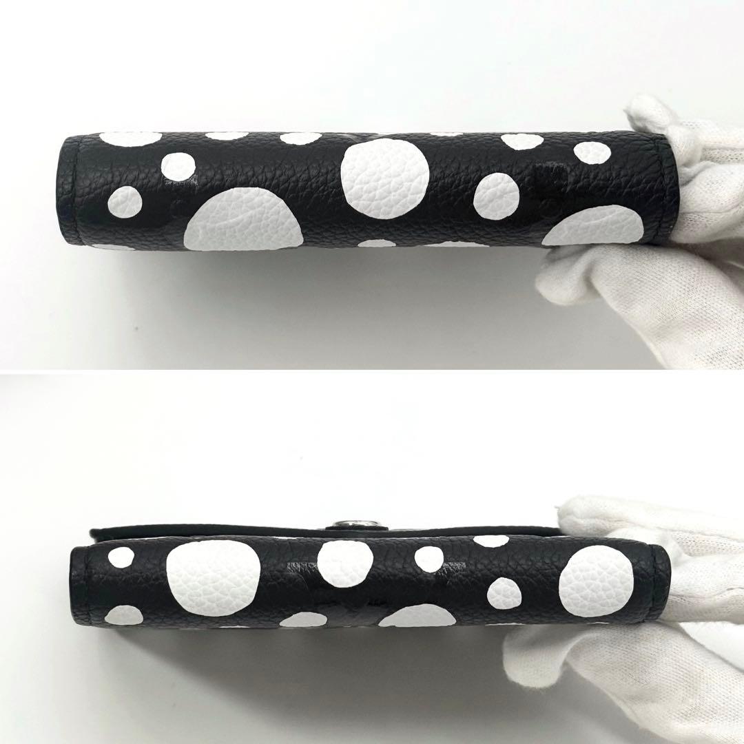 ✨超極美品 激レア✨ルイヴィトン × 草間彌生 ヴィクトリーヌ 三つ折り財布 黒