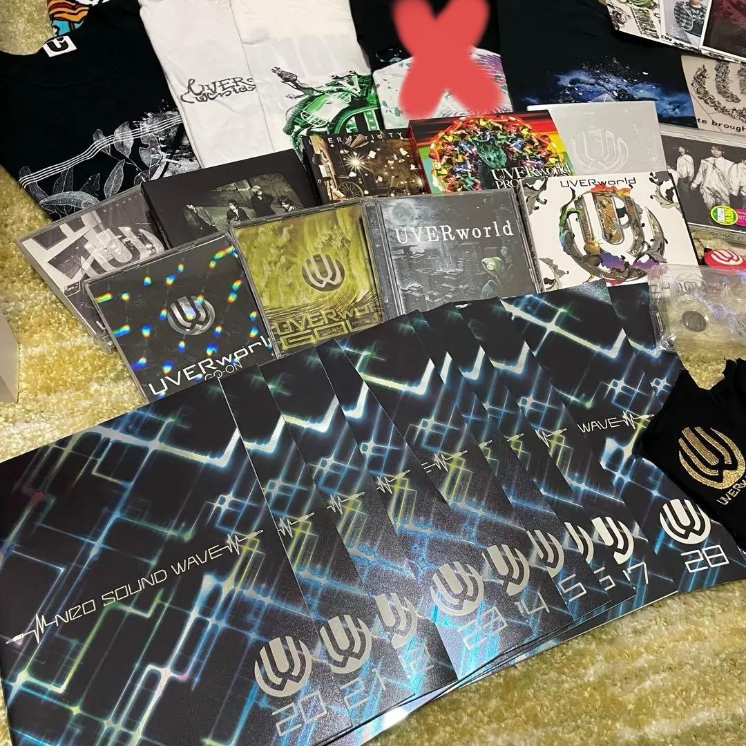 UVERworldグッズセット　CD.Tシャツ.タオル.グローブ等グッズ.会報等