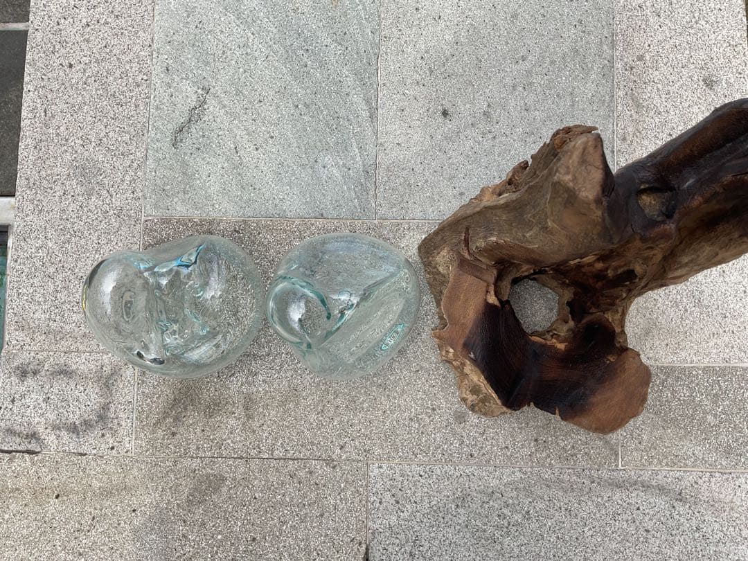 【新入荷】フィッシュボール(天然木ガラス水槽)Mサイズ2個口(穴空き)