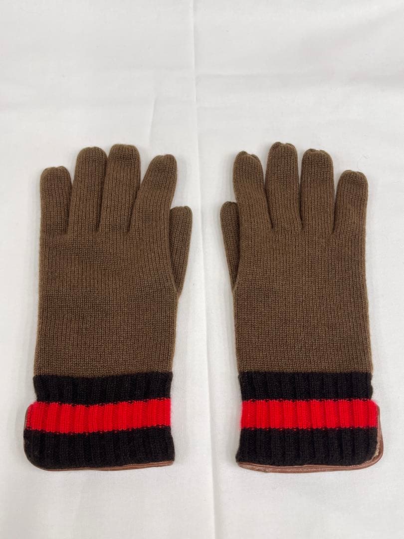 GUCCI グッチ カシミヤ ブラウン 手袋 美品