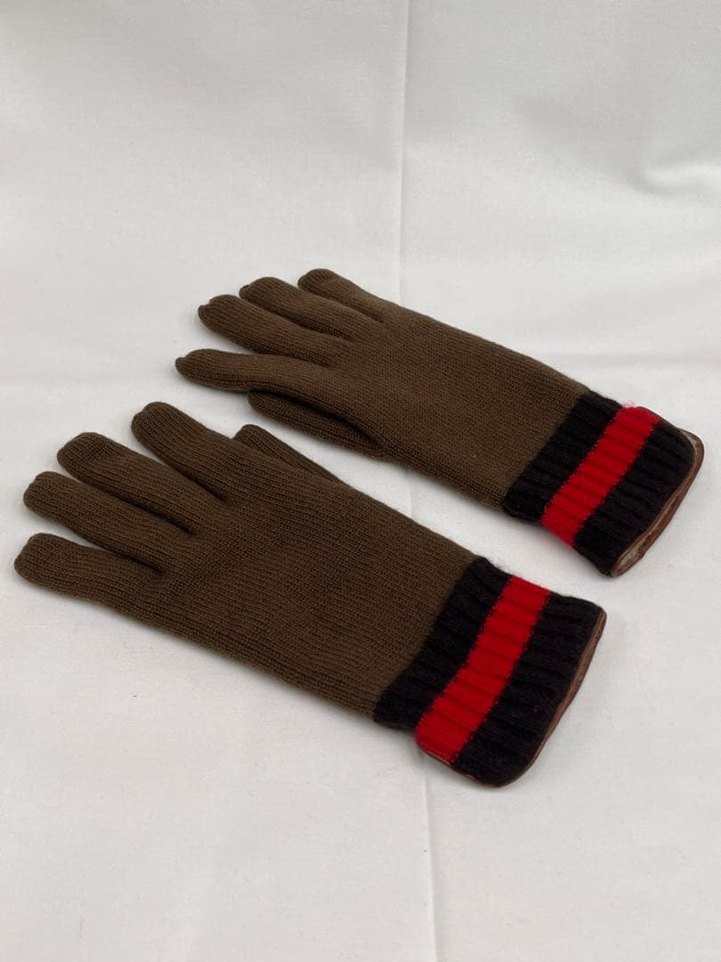 GUCCI グッチ カシミヤ ブラウン 手袋 美品