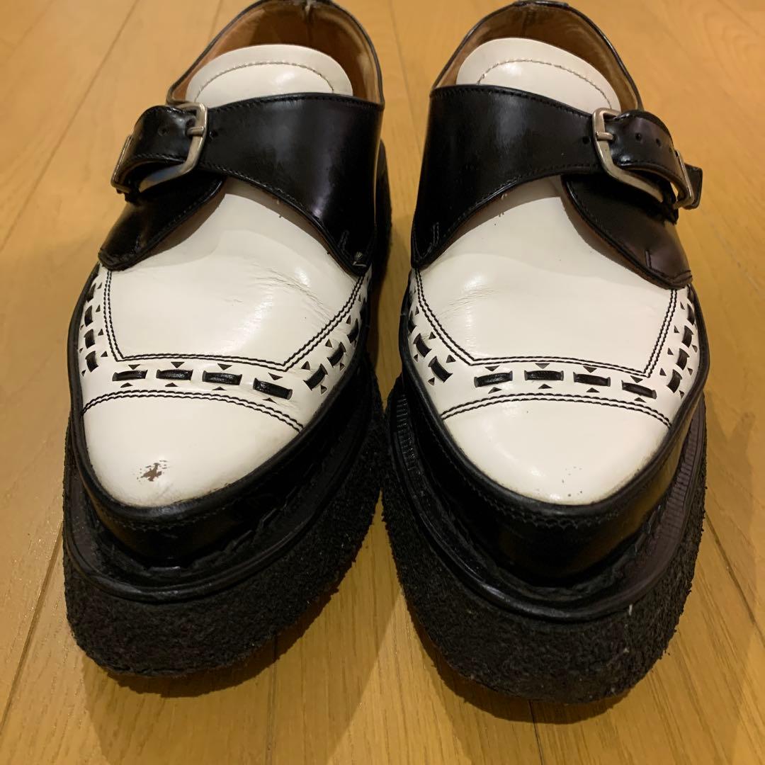 希少e coxラバーソール(UK7.5)ブラック/ホワイト(外観美品)