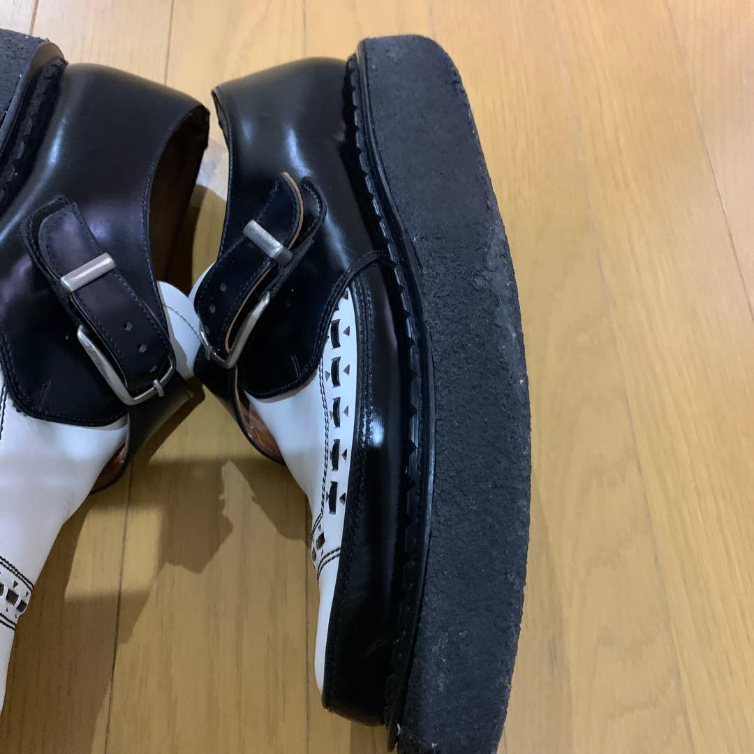 希少e coxラバーソール(UK7.5)ブラック/ホワイト(外観美品)