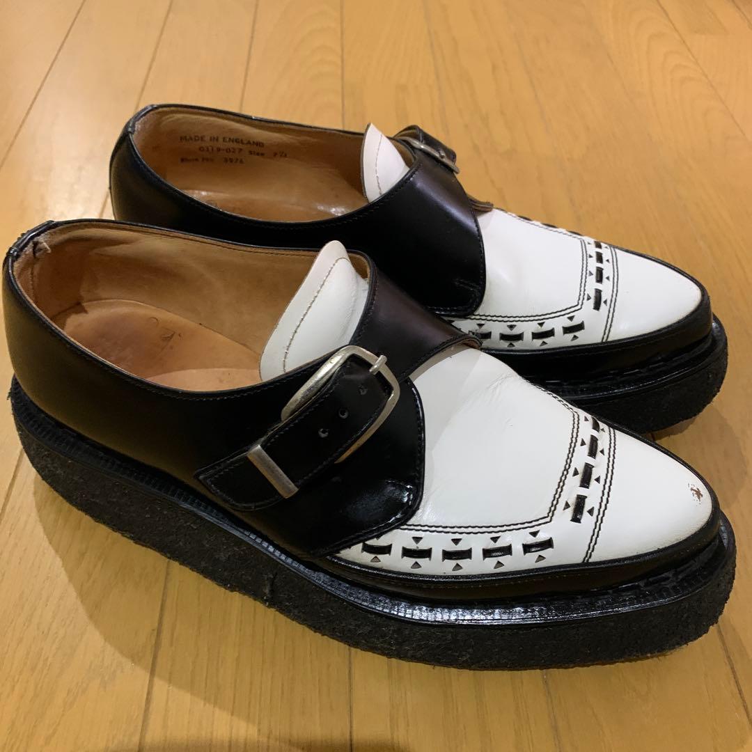 希少e coxラバーソール(UK7.5)ブラック/ホワイト(外観美品)