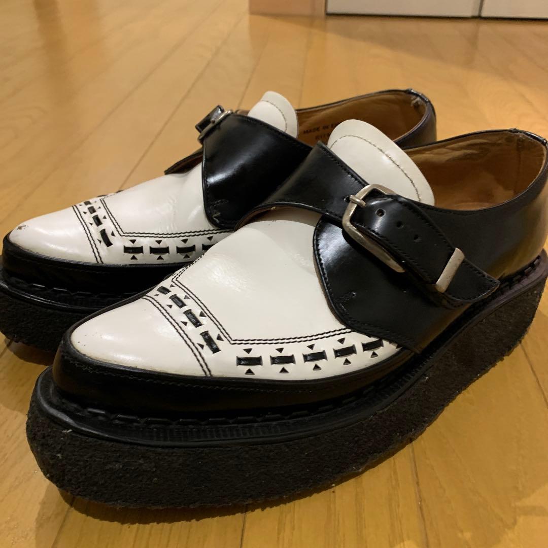 希少e coxラバーソール(UK7.5)ブラック/ホワイト(外観美品)