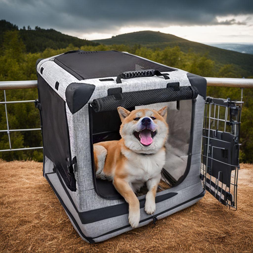 折りたたみ簡単 持ち手付き ハウス ペットキャリ 犬猫兼用