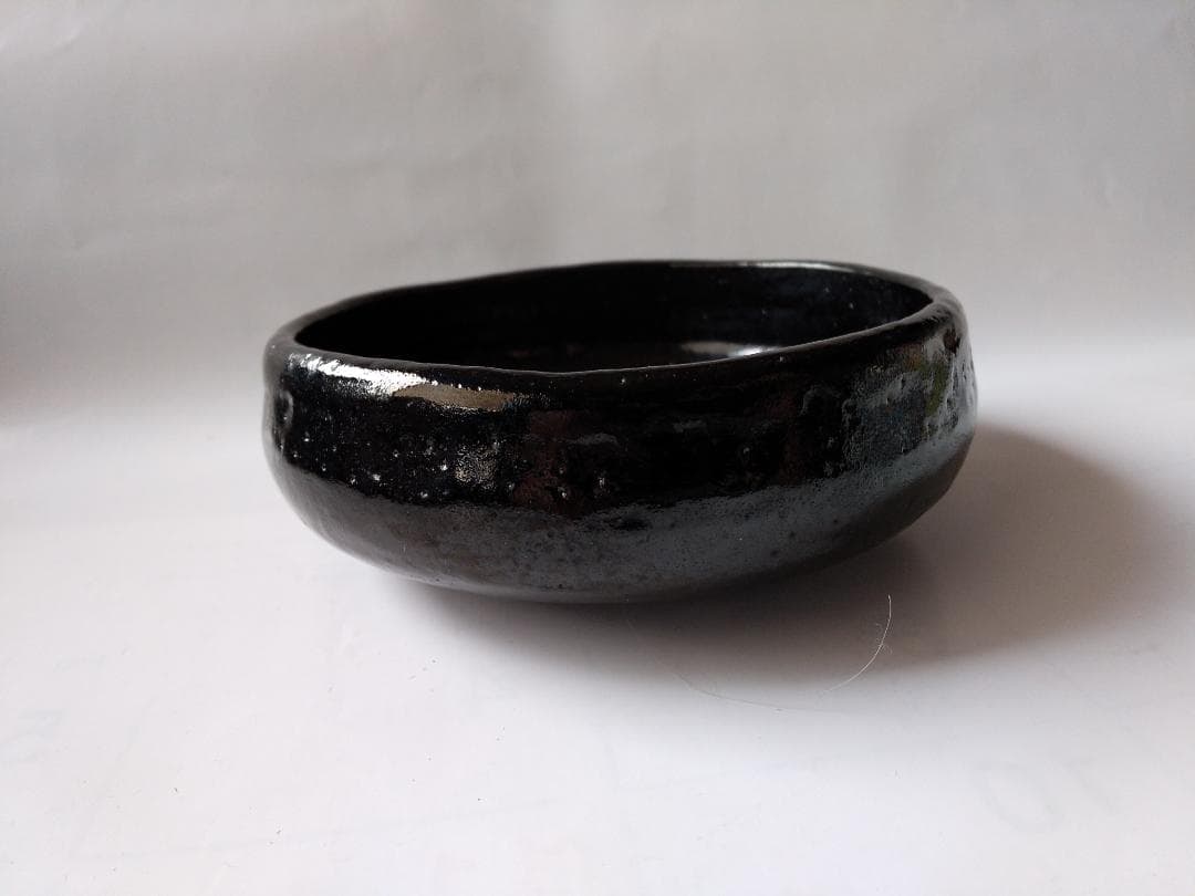 松雲窯 泉喜仙 作 馬盥 大樋茶碗 大樋焼 黒楽茶碗 茶道具 抹茶碗 美品 です