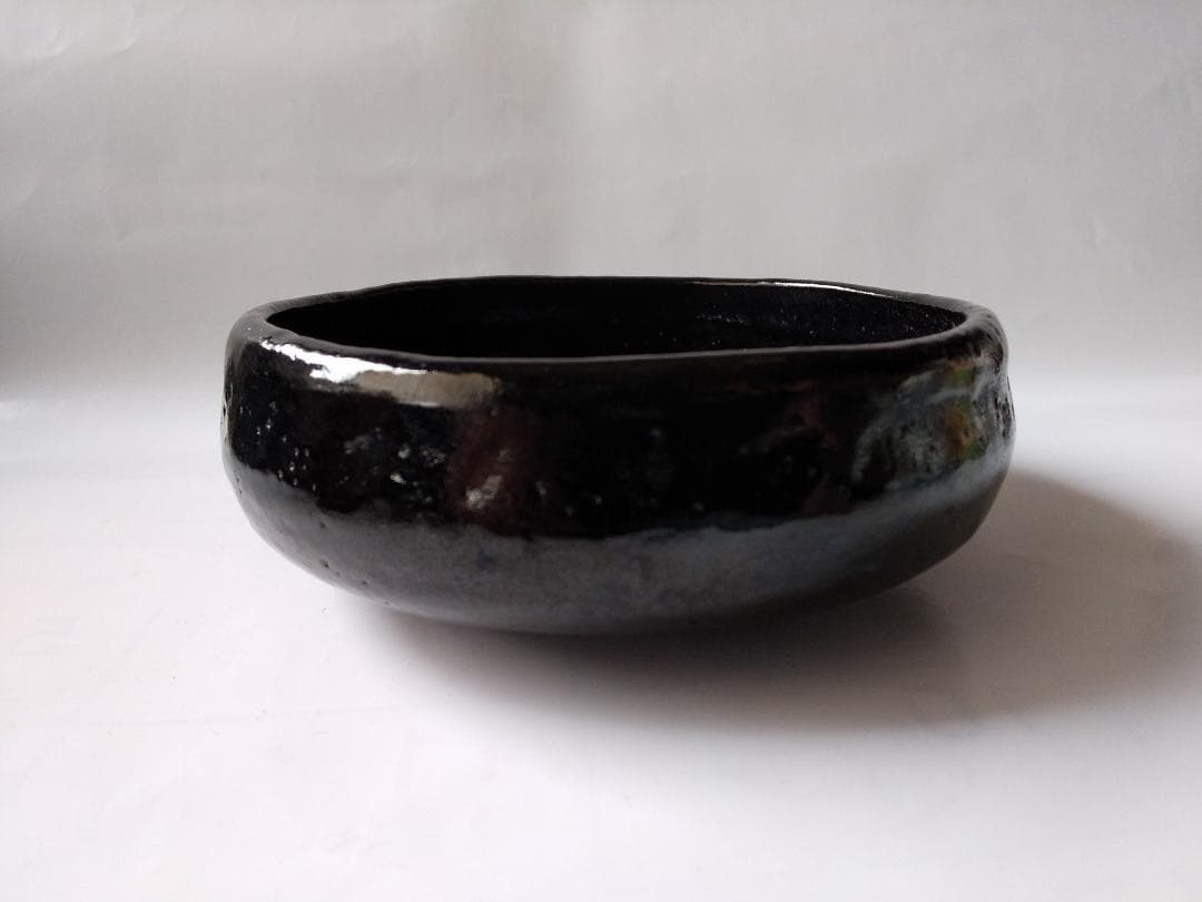 松雲窯 泉喜仙 作 馬盥 大樋茶碗 大樋焼 黒楽茶碗 茶道具 抹茶碗 美品 です