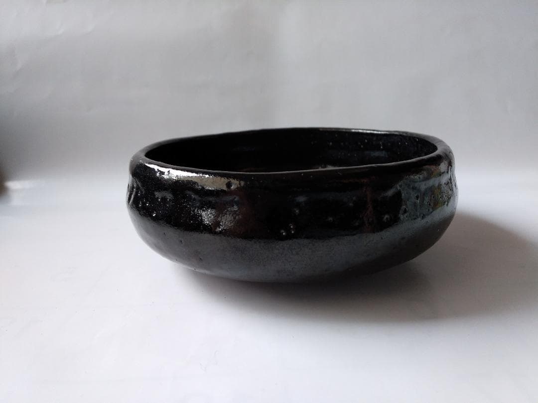 松雲窯 泉喜仙 作 馬盥 大樋茶碗 大樋焼 黒楽茶碗 茶道具 抹茶碗 美品 です