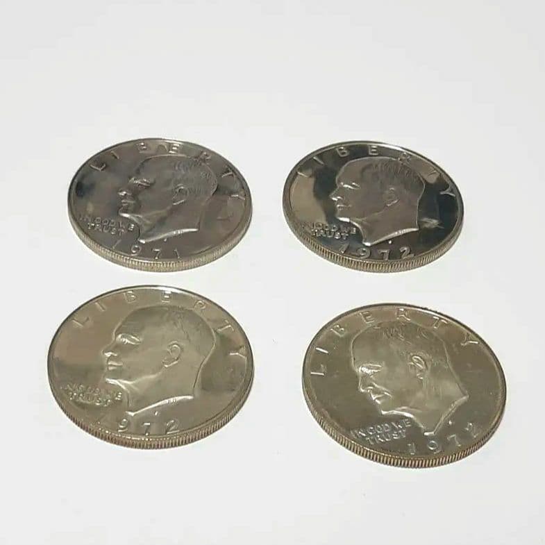アメリカ1ドル硬貨 アイゼンハワー・ダラー 1971年・1972年 4枚セット