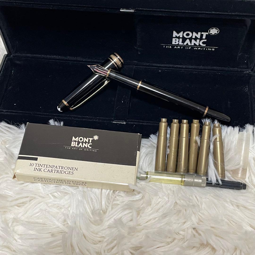 美品 モンブラン 万年筆 マイスターシュテュック 4810 14K 黒 箱付