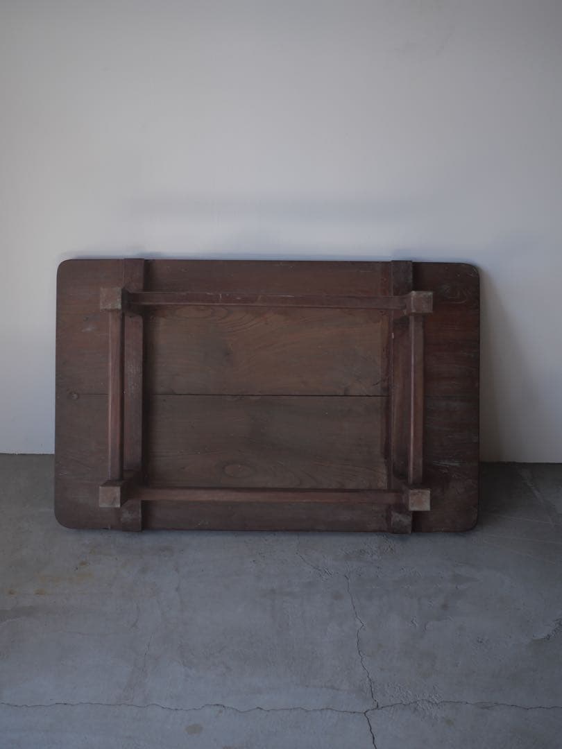 文机　赤茶　机　座卓　展示台　台　花台　古家具　古道具　アンティーク　昭和レトロ