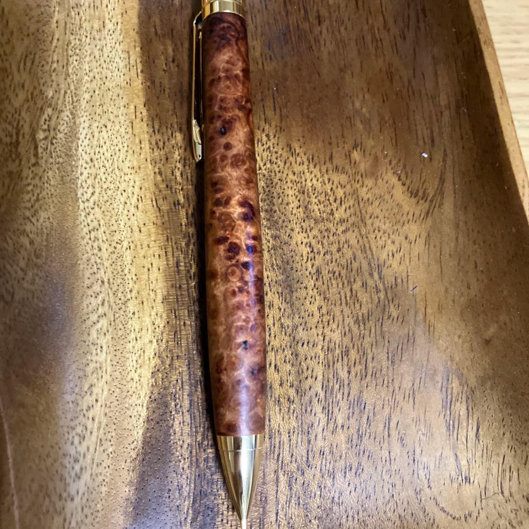 富士瘤クラフト 木軸 瘤 バール 0.5mm ノック式 シャーペン 花梨瘤