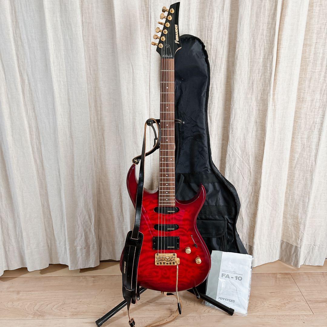 FERNANDES FA-10 エレキギター アーム付 説明書・ストラップ付