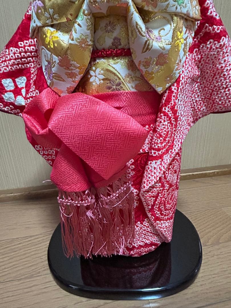 市松人形 赤い着物 伝統工芸