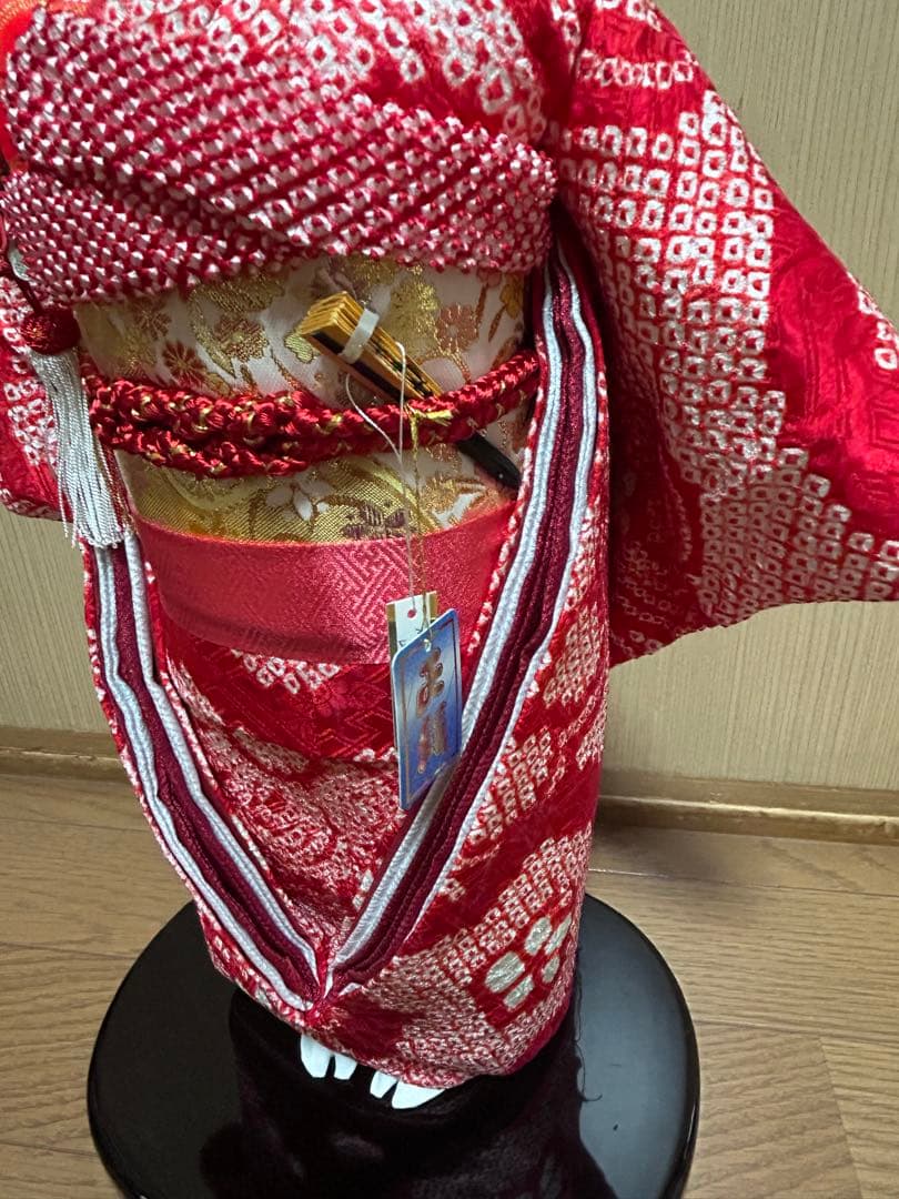 市松人形 赤い着物 伝統工芸