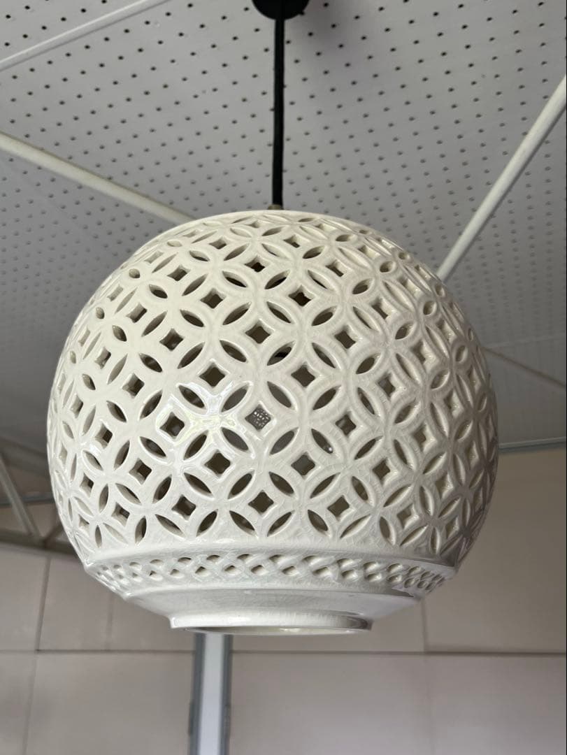 ジャパニーズモダン　陶器製　ペンダントランプ　照明　オーデリック　ヴィンテージ