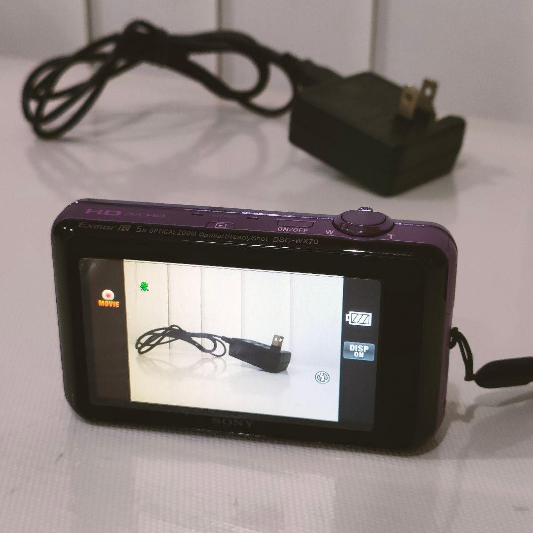 【送料無料・中古品】SONY Cyber-shot DSC-WX70 パープル