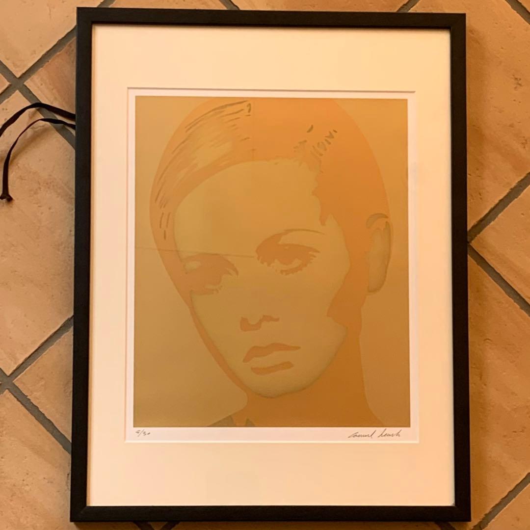 コンラッドリーチ ツイッギー シルクスクリーン 額装入り ポップアート