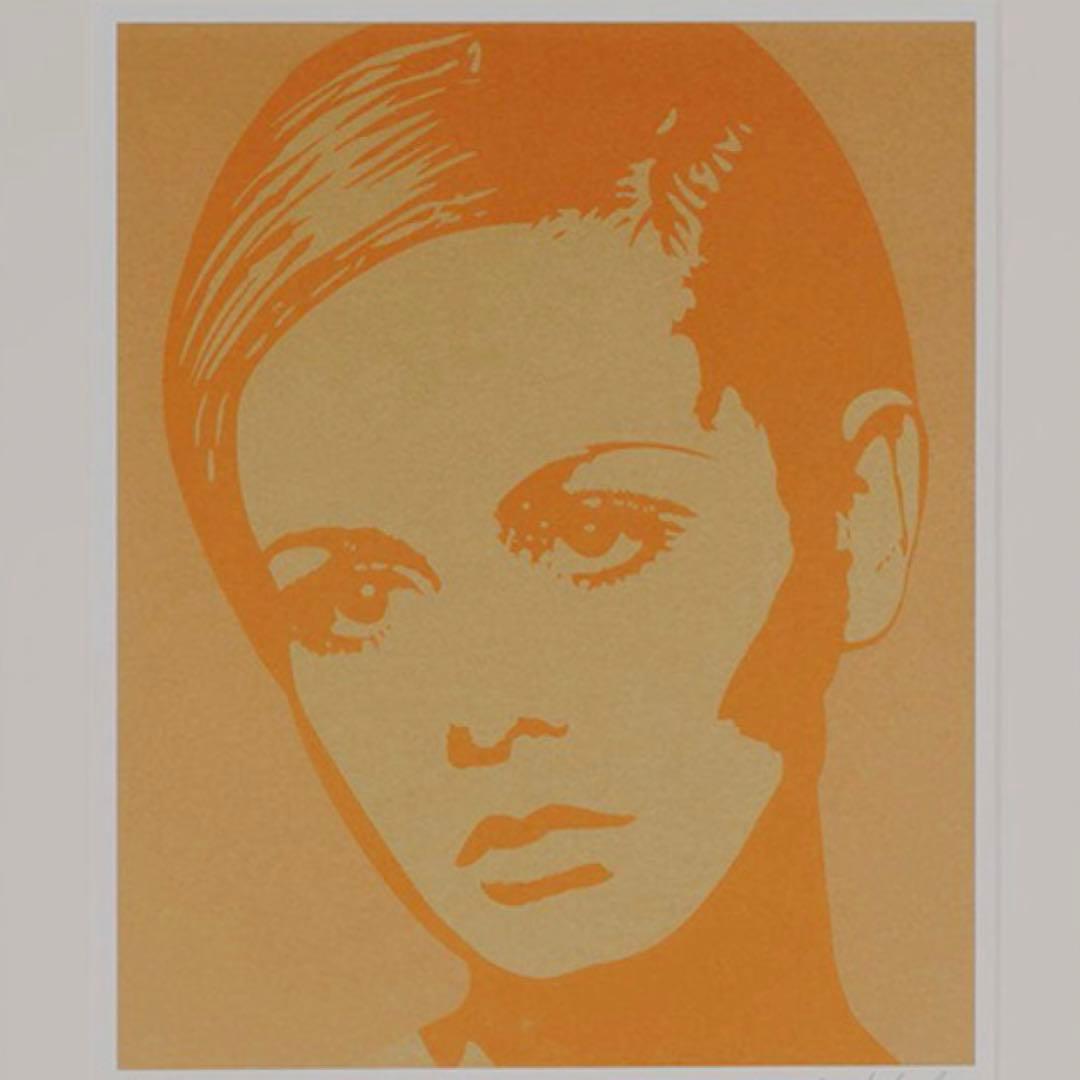 コンラッドリーチ ツイッギー シルクスクリーン 額装入り ポップアート