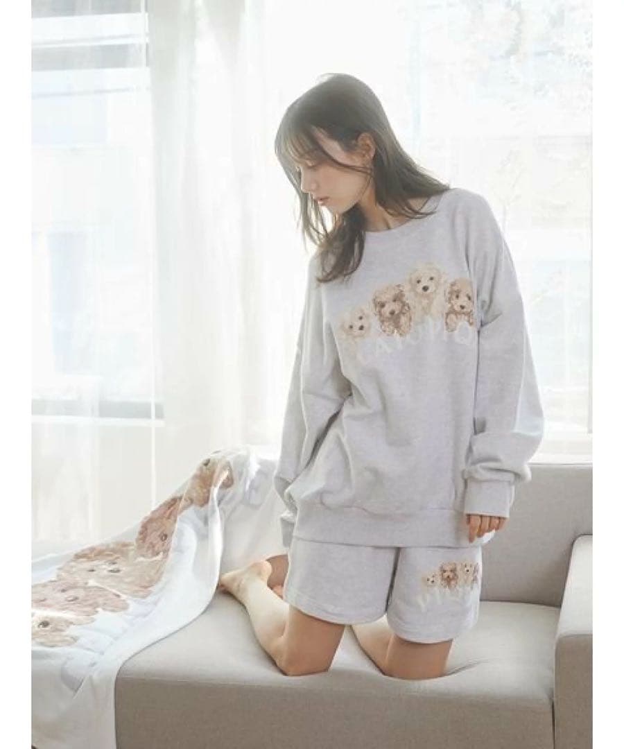 新品未使用♡ジェラートピケ　トイプードル裏毛プルオーバー　ショートパンツ　セット