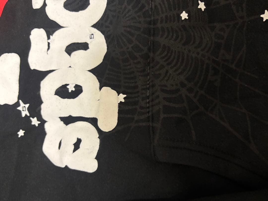 I♡ sp5der ブラック パーカー