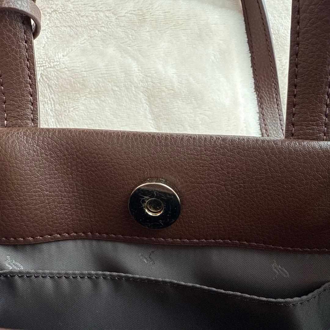 agnès b. ダークブラウン ハンドバッグ