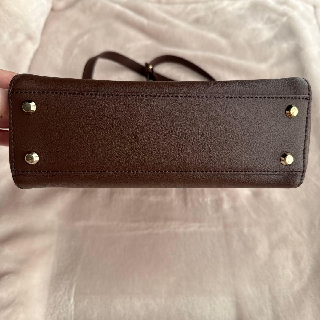 agnès b. ダークブラウン ハンドバッグ