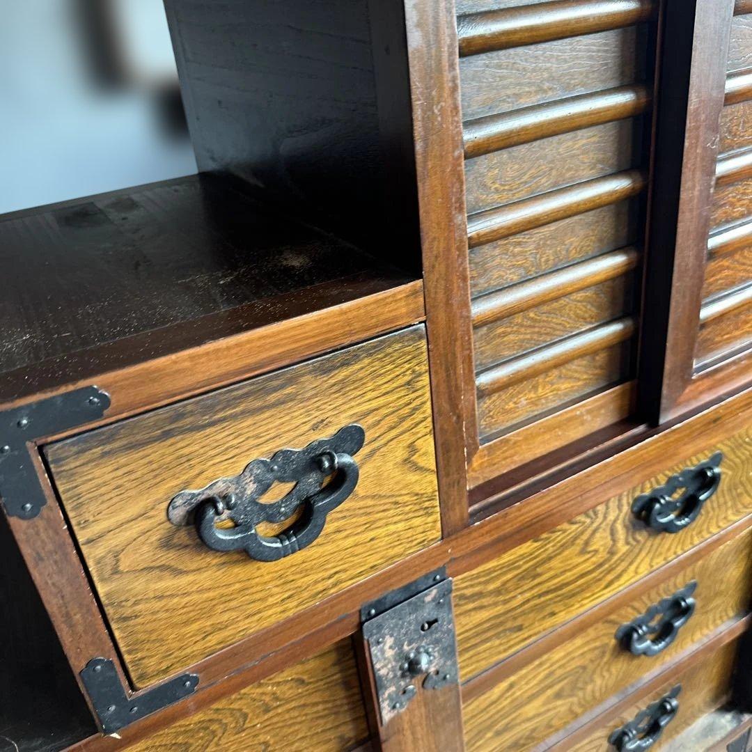 瞬間的衝撃お値下げ❣️ヴィンテージ　大型　木製階段箪笥 引き出し複数